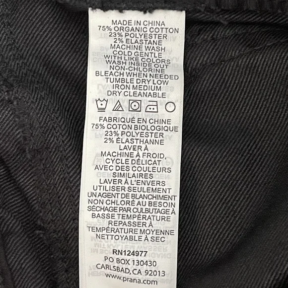 NWT prAna Oday Jean Regular Inseam in Black Out 6 High Rise Skinny #7418 - Picture 13 of 16